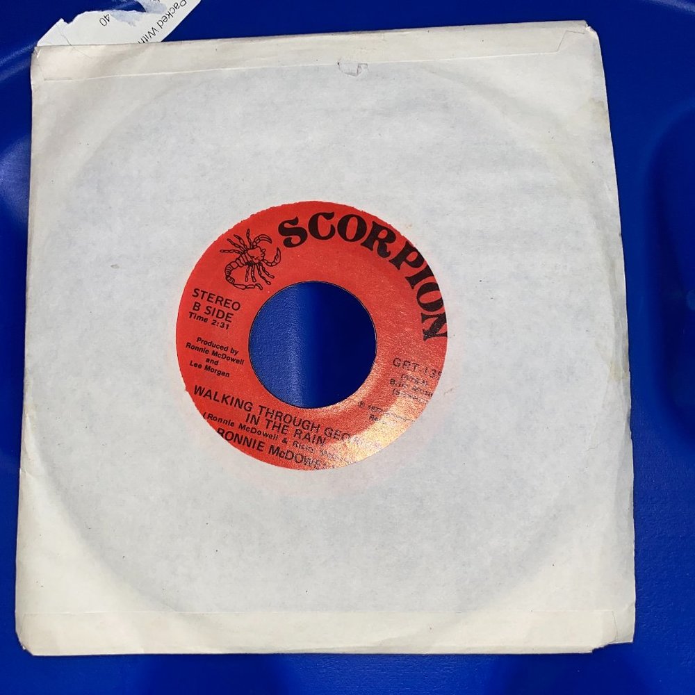 Ronnie McDowell Walking Through Georgia in the Rain 45 Vinyl